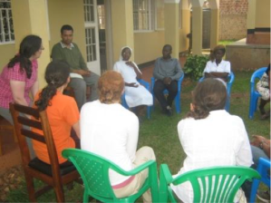 LINC Team discussing concrete filter implementation with the nurses
